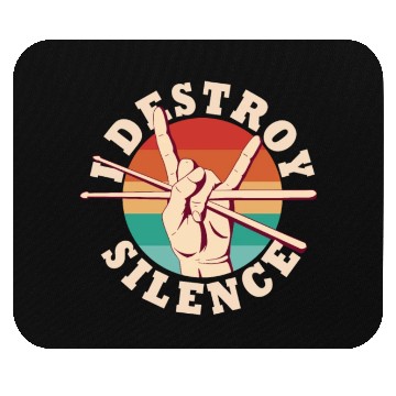 Discover I Destroy Silence Drummer Band Music Beat Drum Mouse Pads