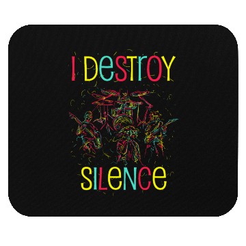 Discover I Destroy Silence Drummer Band Music Beat Drum Mouse Pads