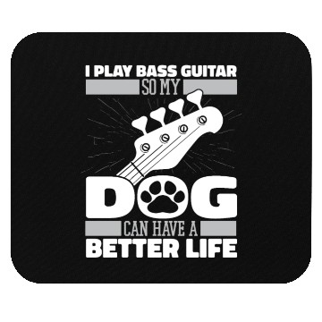 Discover Bass Guitar Bassist Dog Mouse Pads
