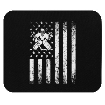 Discover Hockey usa flag kipper Mouse Pads