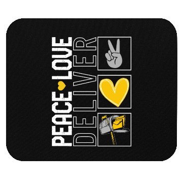 Discover Mailman Mouse Pads, Peace Love Deliver Mailbox Mouse Pads,
