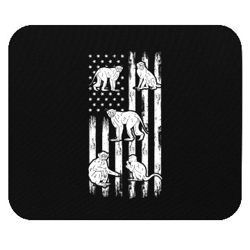 Discover Monkey American Flag Monkey Chimpanzee Orangutan M Mouse Pads