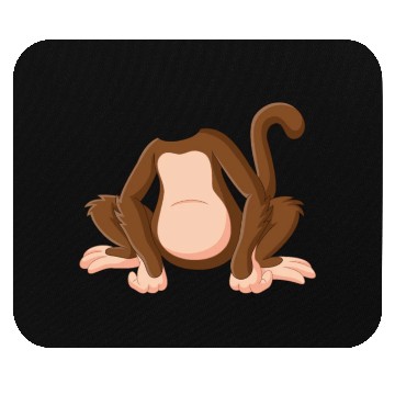 Discover Funny Monkey Chimpanzee - Funny Orangutan Monkey Mouse Pads