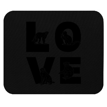 Discover Monkey LOVE Orangutan Monkeys - Cute Monkeys Mouse Pads