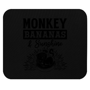 Discover Monkey Bananas & Sunshine - Cute Orangutans Monkey Mouse Pads