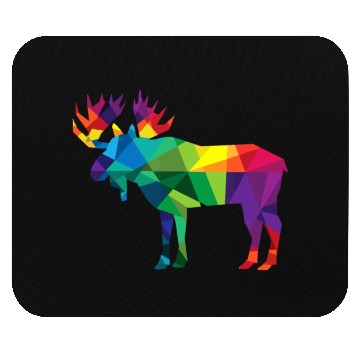 Discover Moose Colorful Low Poly Art HUNTING Theme - Hunter Mouse Pads