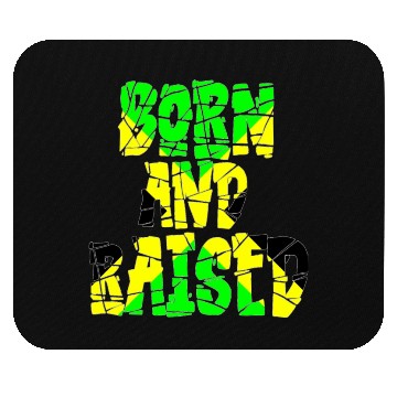 Discover Jamaican Pride 'Born and Raised' Cotton Mouse Pads