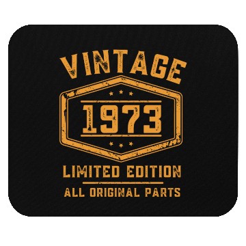 Discover 50 Years Vintage 1973 Retro 50th Birthday Mouse Pads