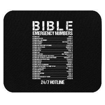 Discover Bible Emergency Numbers Waymaker Jesus Christian Mouse Pads
