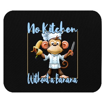 Discover Banana Vibes kitchen monkey Mouse Pads