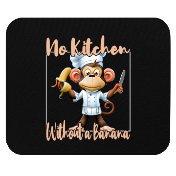 Discover Banana Vibes kitchen monkey Mouse Pads