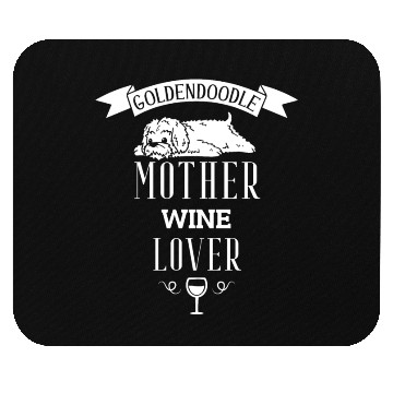 Discover Goldendoodle Mother Wine Lover Mouse Pads