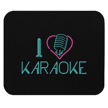 Discover Karaoke Singer Heart 80s Retro I Mouse Pads