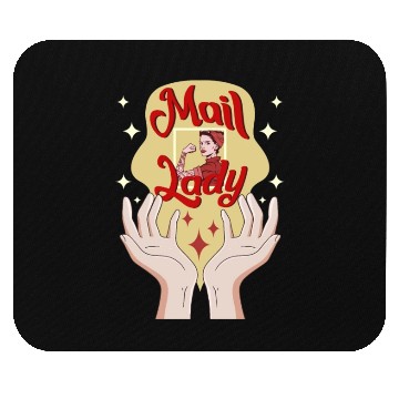 Discover Mailman Mouse Pads, Mail Lady Stamp Mouse Pads, Cute Mail