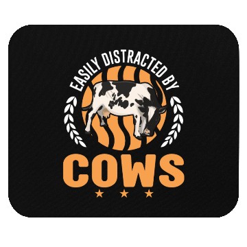 Discover Easily Distracted By Cows Cow Cattle Breeder Mouse Pads