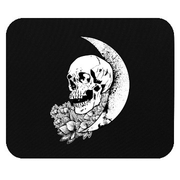 Discover Skull Moon Grunge Goth Occult Gothic Aesthetic Wic Mouse Pads