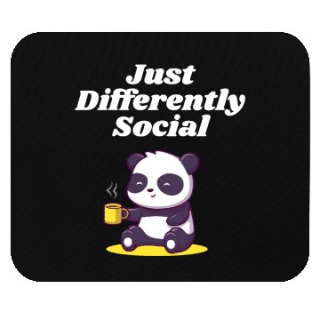Discover Just Differently Social Nerd Introvert Weird Antis Mouse Pads