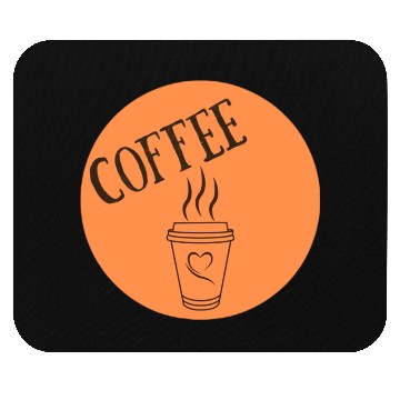 Discover Black Orange Coffee Time Mouse Pads