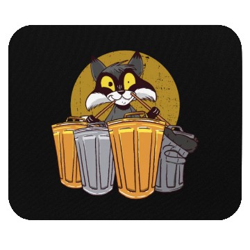 Discover Raccoon Playing Drums Using Trash Cans - Funny Mouse Pads