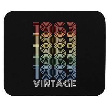 Discover 60 Years Vintage 1963 Retro 60th Birthday Mouse Pads
