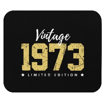 Discover 50 Years Vintage 1973 Retro 50th Birthday Mouse Pads