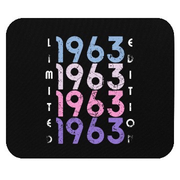Discover 60 Years Vintage 1963 Retro 60th Birthday Mouse Pads
