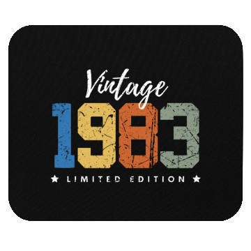 Discover 40 Years Vintage 1983 Retro 40th Birthday Mouse Pads