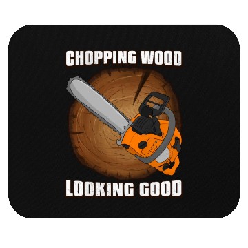 Discover chainsaw Lumberjack Mouse Pads