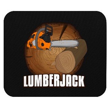 Discover chainsaw Lumberjack Mouse Pads