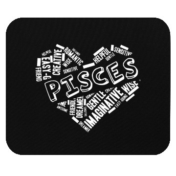 Discover Pisces Heart Word Cloud Doodle Astrology Zodiac St Mouse Pads