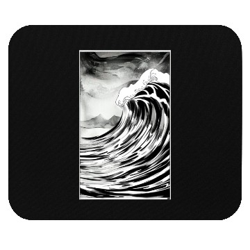 Discover Black and White Dream Wave Mouse Pads