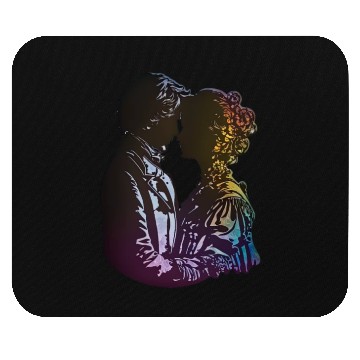 Discover Sweet Couple's Intimate Embrace, Valentine's Mouse Pads