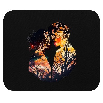 Discover Sweet Couple's Tender Embrace, Valentine's Mouse Pads