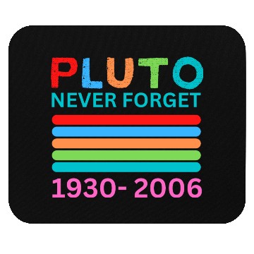 Discover Pluto Never Forget Retro Space Science Pluto Mouse Pads