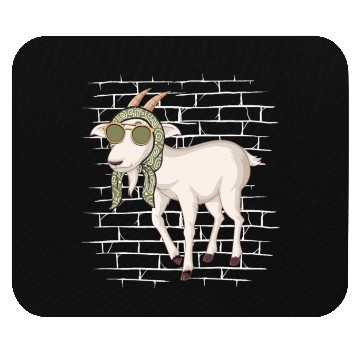 Discover Goat Scarf Sunglasses Mouse Pads