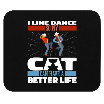 Discover Line Dance Line Dancing Cat Mouse Pads