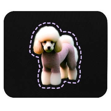 Discover Poodle dog potrait | poodle potrait | pet potrait Mouse Pads