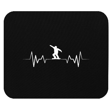 Discover Snowboarding Heartbeat Line Mouse Pads