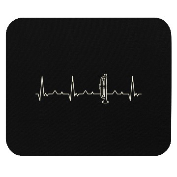 Discover Trumpet Instrument. Heart. Love. EKG. Pulse. Beat. Mouse Pads