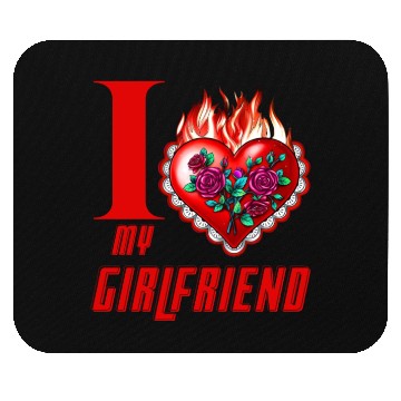 Discover i love my girlfriend Mouse Pads