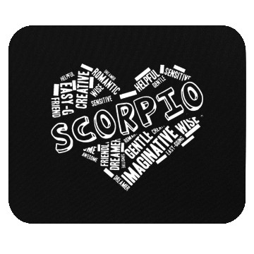 Discover Scorpio Heart Word Cloud Doodle Astrology Zodiac S Mouse Pads