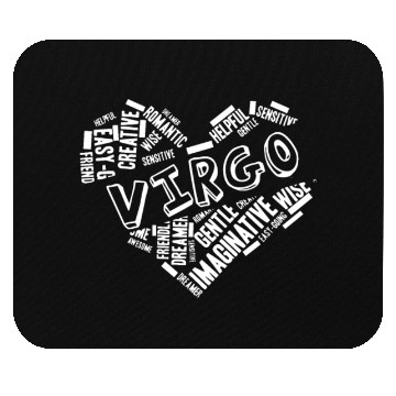Discover Virgo Heart Word Cloud Doodle Astrology Zodiac Sta Mouse Pads