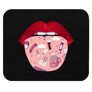 Discover Daycare Teacher Lips Mouse Pads