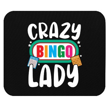 Discover Crazy Bingo Lady Bingo Player Casino Lottery Mouse Pads