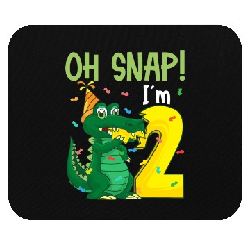 Discover Oh Snap I'm 2 Crocodile 2nd Birthday Alligator Mouse Pads