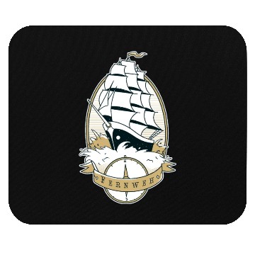 Discover Old school ship waves sea sailing Old school ship Mouse Pads