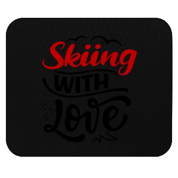 Discover Skiing With Love - Snowboarding Lovers Mouse Pads