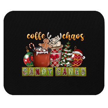 Discover Coffe Chaos Candy Canes Mouse Pads