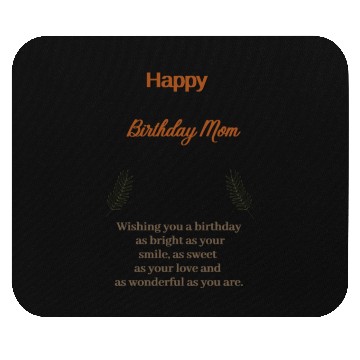 Discover Beige Simple Aesthetic Happy Birthday Mom Mouse Pads