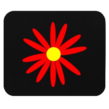 Discover Red and Yellow Daisy Mouse Pads